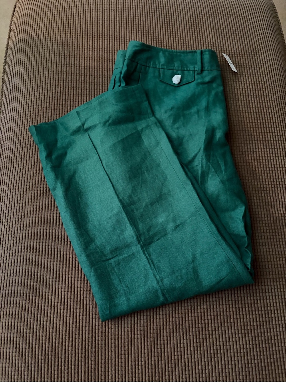 NWT. Talbots linen “Greenwich” wide leg pants.